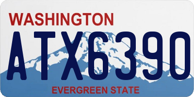 WA license plate ATX6390