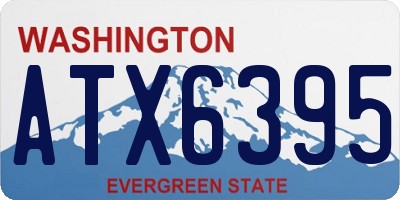 WA license plate ATX6395