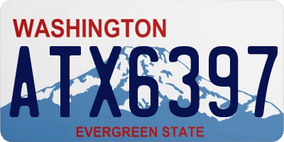 WA license plate ATX6397