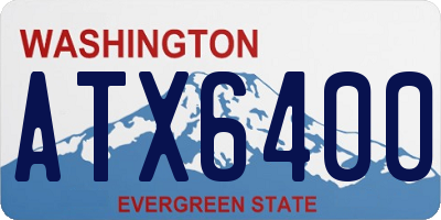WA license plate ATX6400