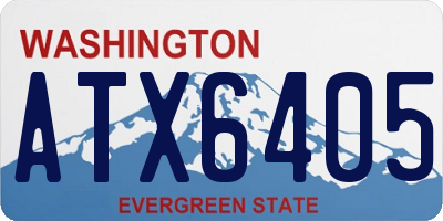 WA license plate ATX6405