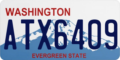WA license plate ATX6409