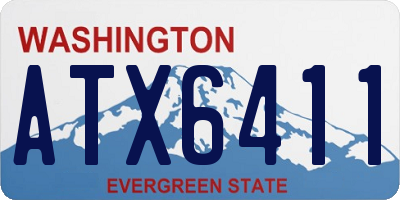 WA license plate ATX6411