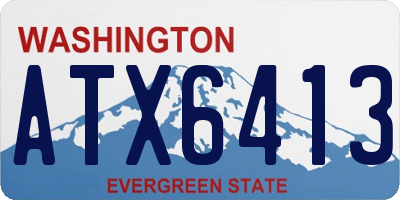 WA license plate ATX6413