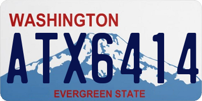 WA license plate ATX6414