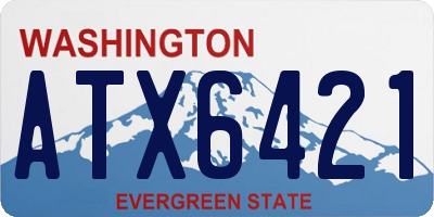 WA license plate ATX6421