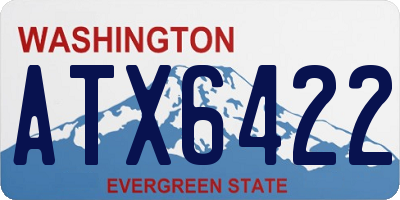 WA license plate ATX6422
