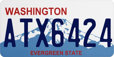 WA license plate ATX6424