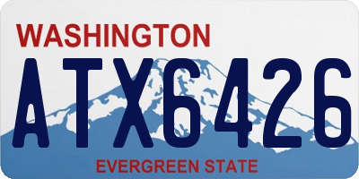 WA license plate ATX6426