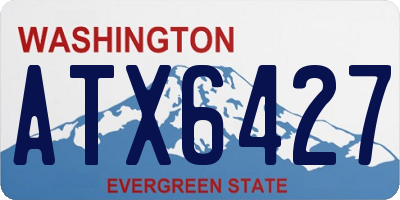 WA license plate ATX6427