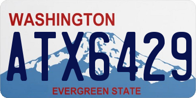 WA license plate ATX6429