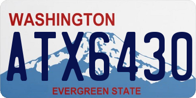 WA license plate ATX6430