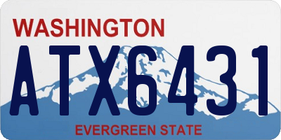 WA license plate ATX6431