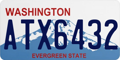 WA license plate ATX6432