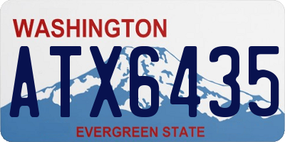 WA license plate ATX6435