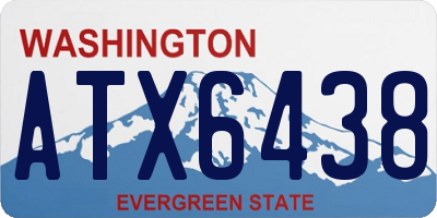 WA license plate ATX6438