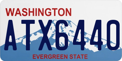 WA license plate ATX6440