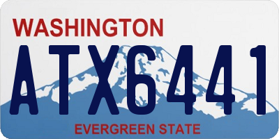 WA license plate ATX6441
