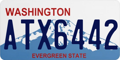 WA license plate ATX6442