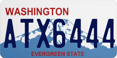 WA license plate ATX6444