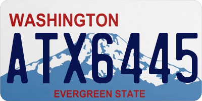 WA license plate ATX6445