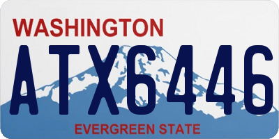 WA license plate ATX6446