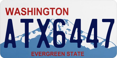 WA license plate ATX6447
