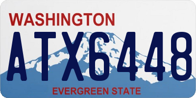 WA license plate ATX6448