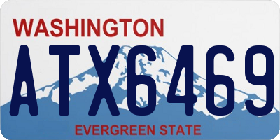 WA license plate ATX6469