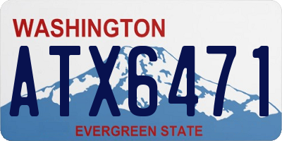 WA license plate ATX6471