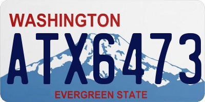 WA license plate ATX6473