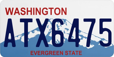 WA license plate ATX6475