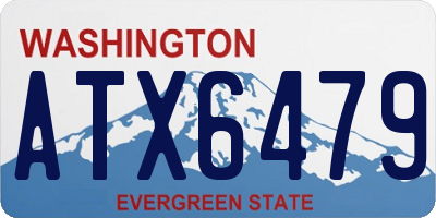 WA license plate ATX6479