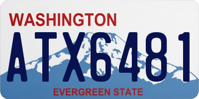 WA license plate ATX6481