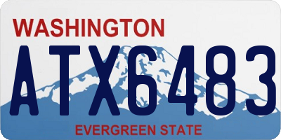 WA license plate ATX6483