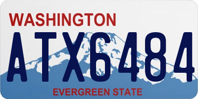 WA license plate ATX6484