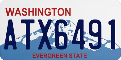 WA license plate ATX6491
