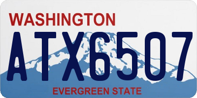 WA license plate ATX6507