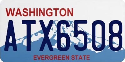 WA license plate ATX6508