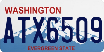 WA license plate ATX6509