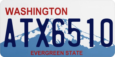 WA license plate ATX6510