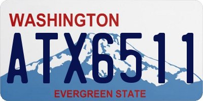 WA license plate ATX6511