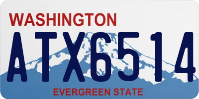 WA license plate ATX6514