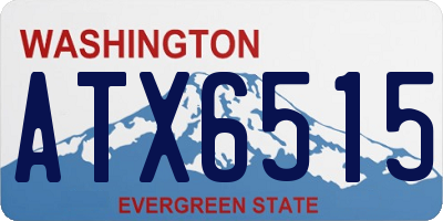 WA license plate ATX6515