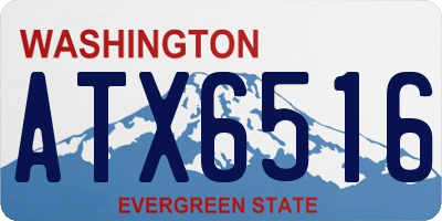 WA license plate ATX6516