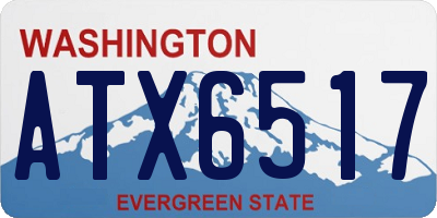 WA license plate ATX6517
