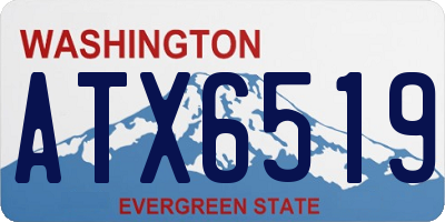 WA license plate ATX6519