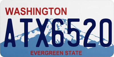 WA license plate ATX6520