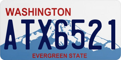 WA license plate ATX6521