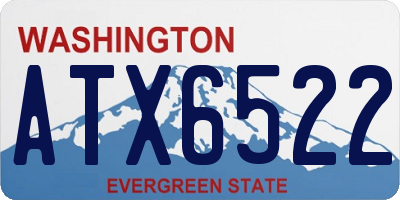 WA license plate ATX6522